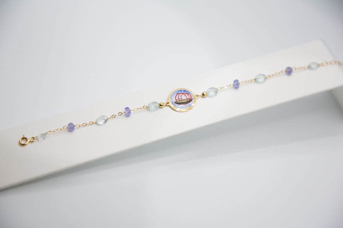 Bracciale "Lucia" con pietre Azzurre